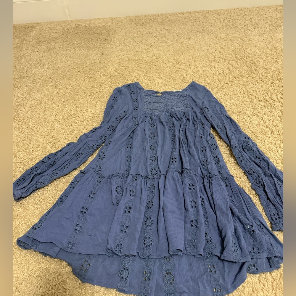 Altar'd State Blue Lace Blouse